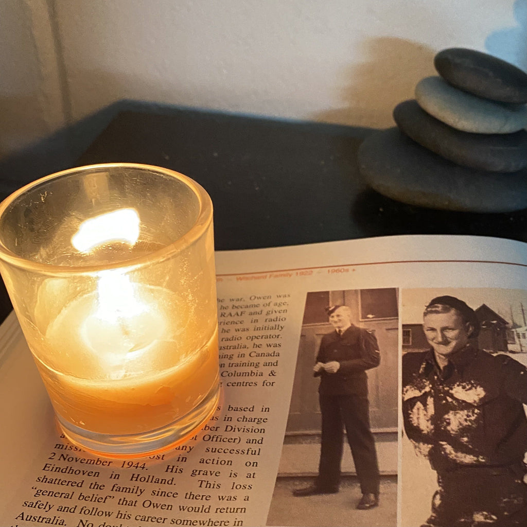 Remembering others through candles.