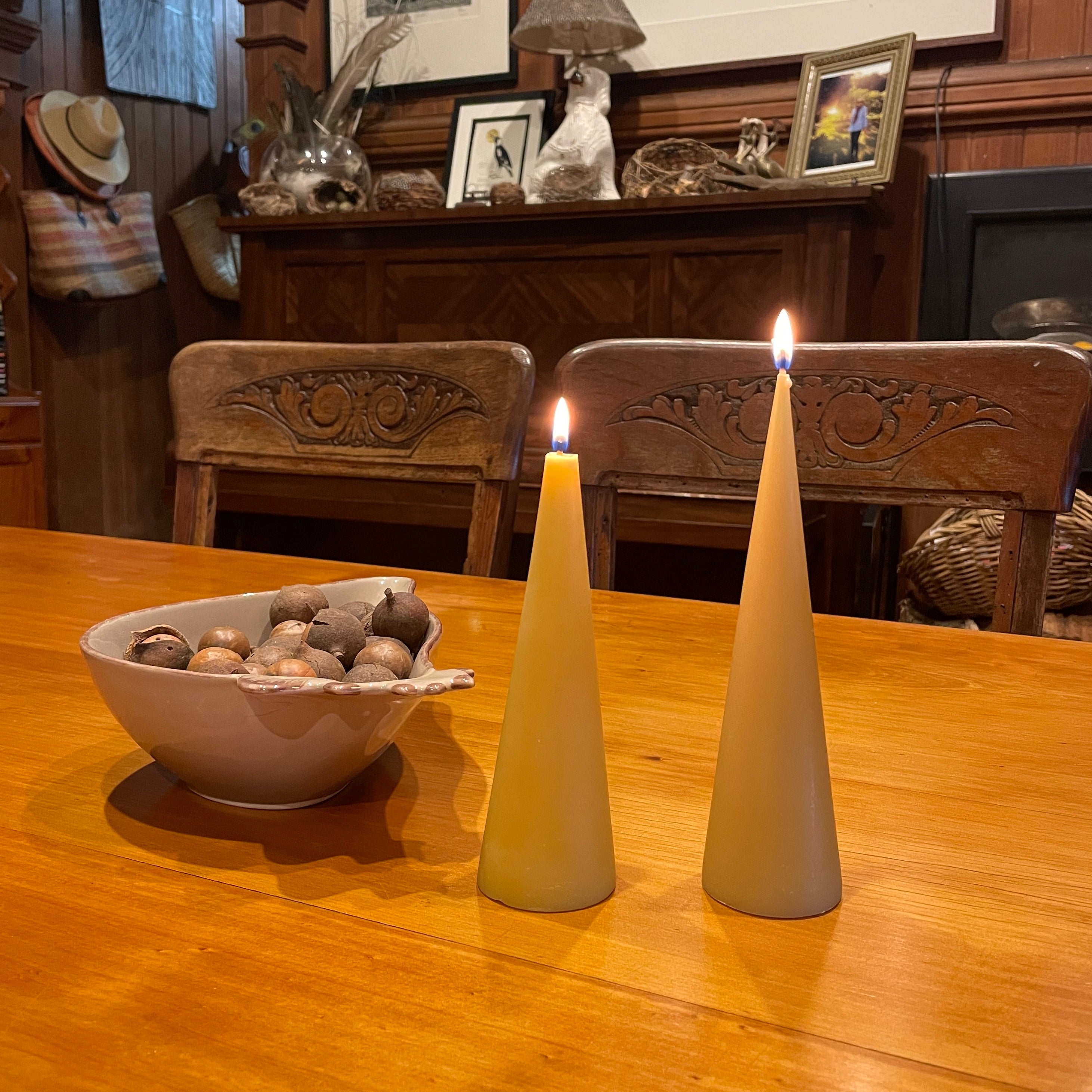 Beeswax designer candles