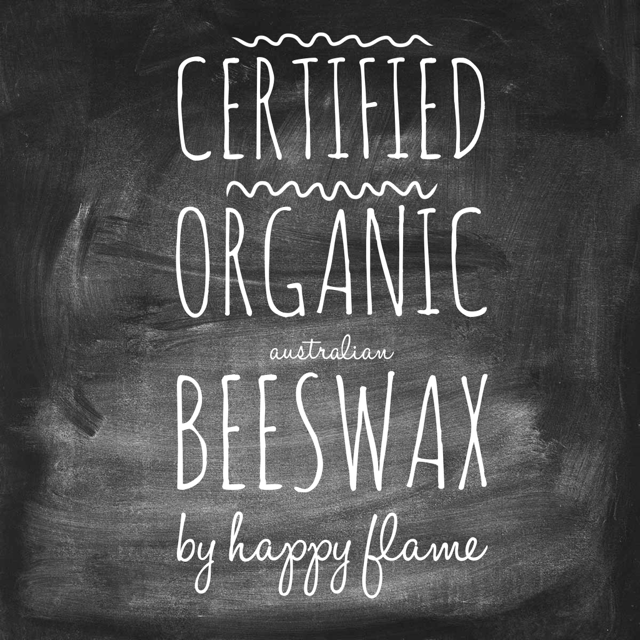 Candles made from Australian Certified Organic beeswax