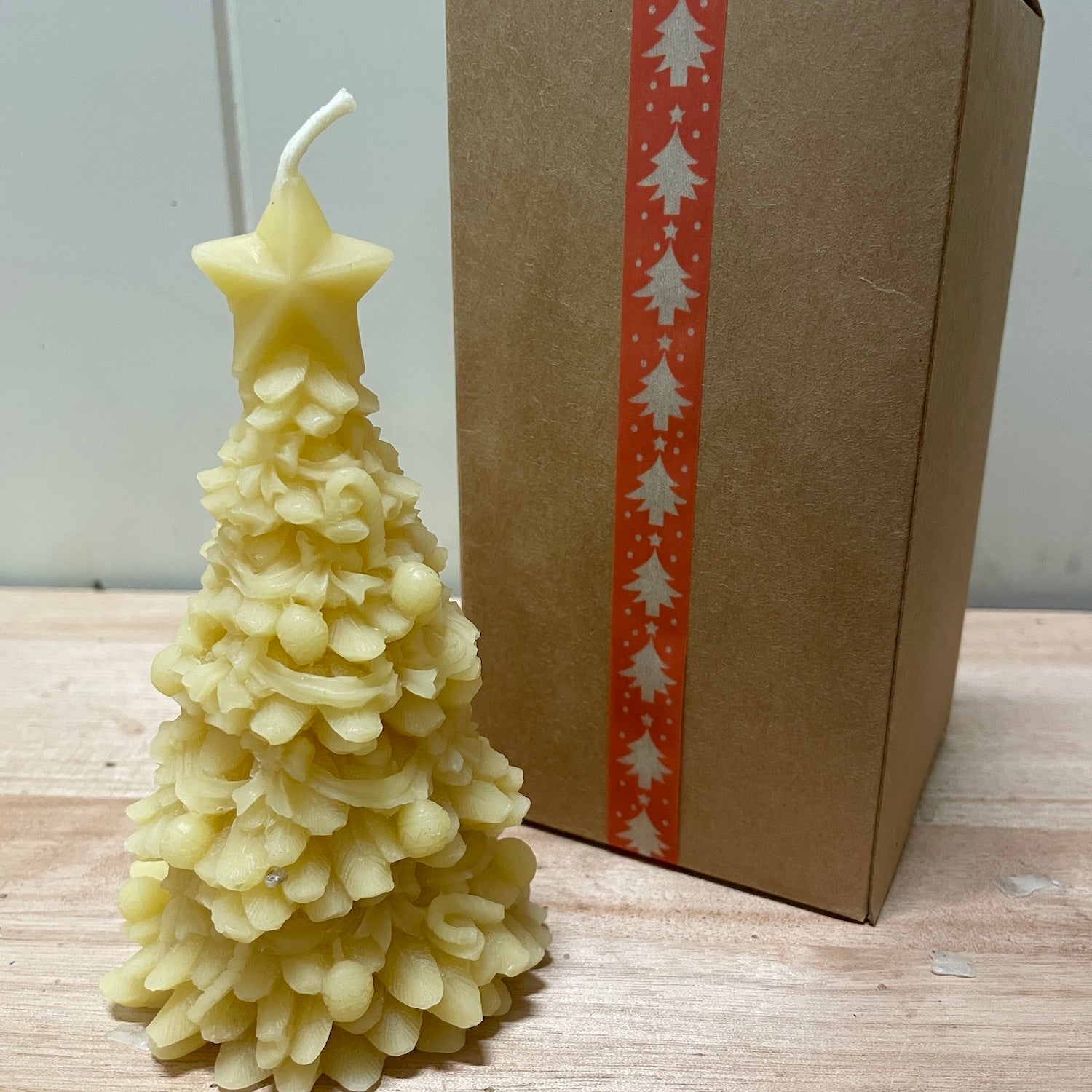 Christmas Tree Beeswax Candle