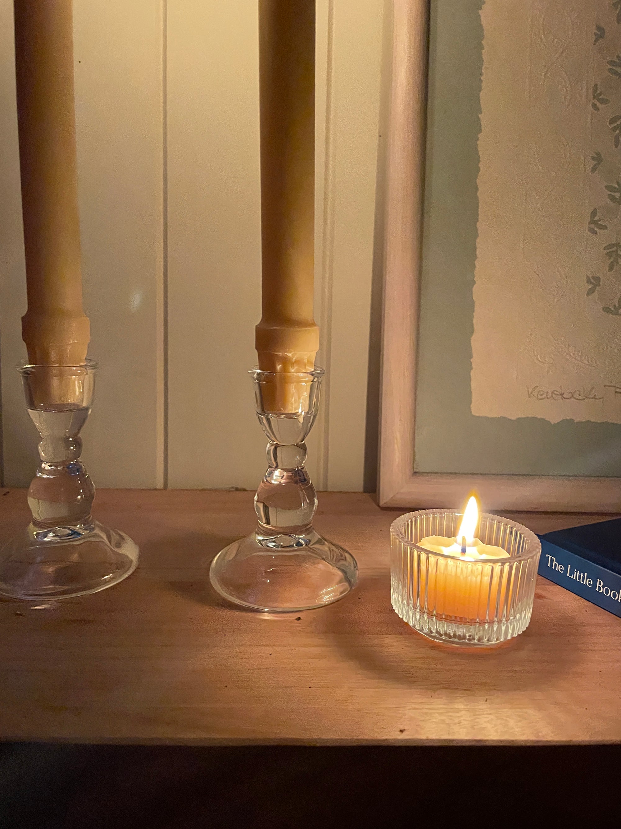 12 hour Beeswax classic candle sticks ( 1 x pair)