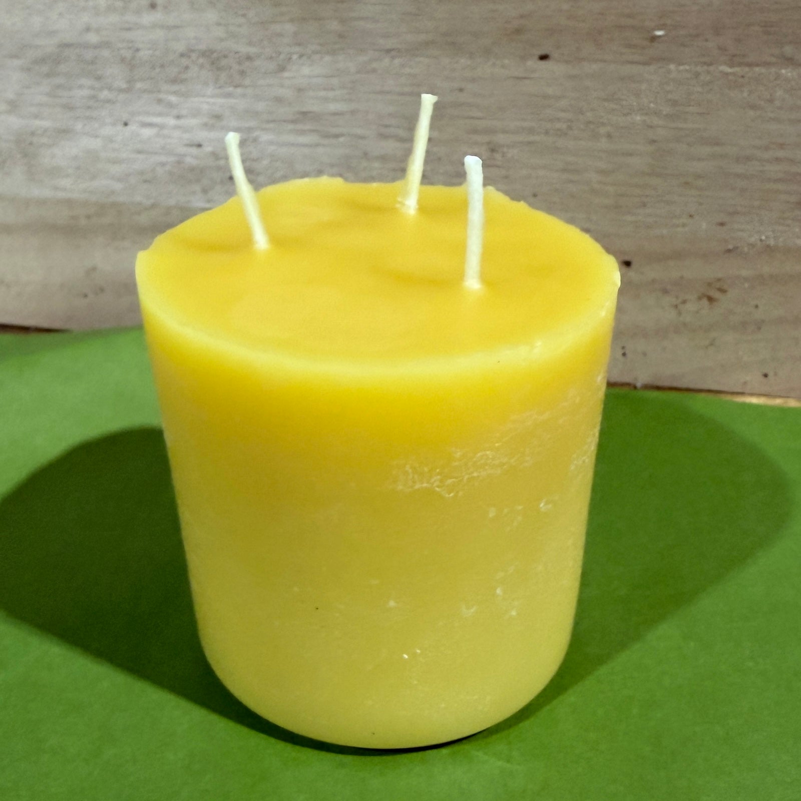 New Raindrop triple wick  beeswax candle