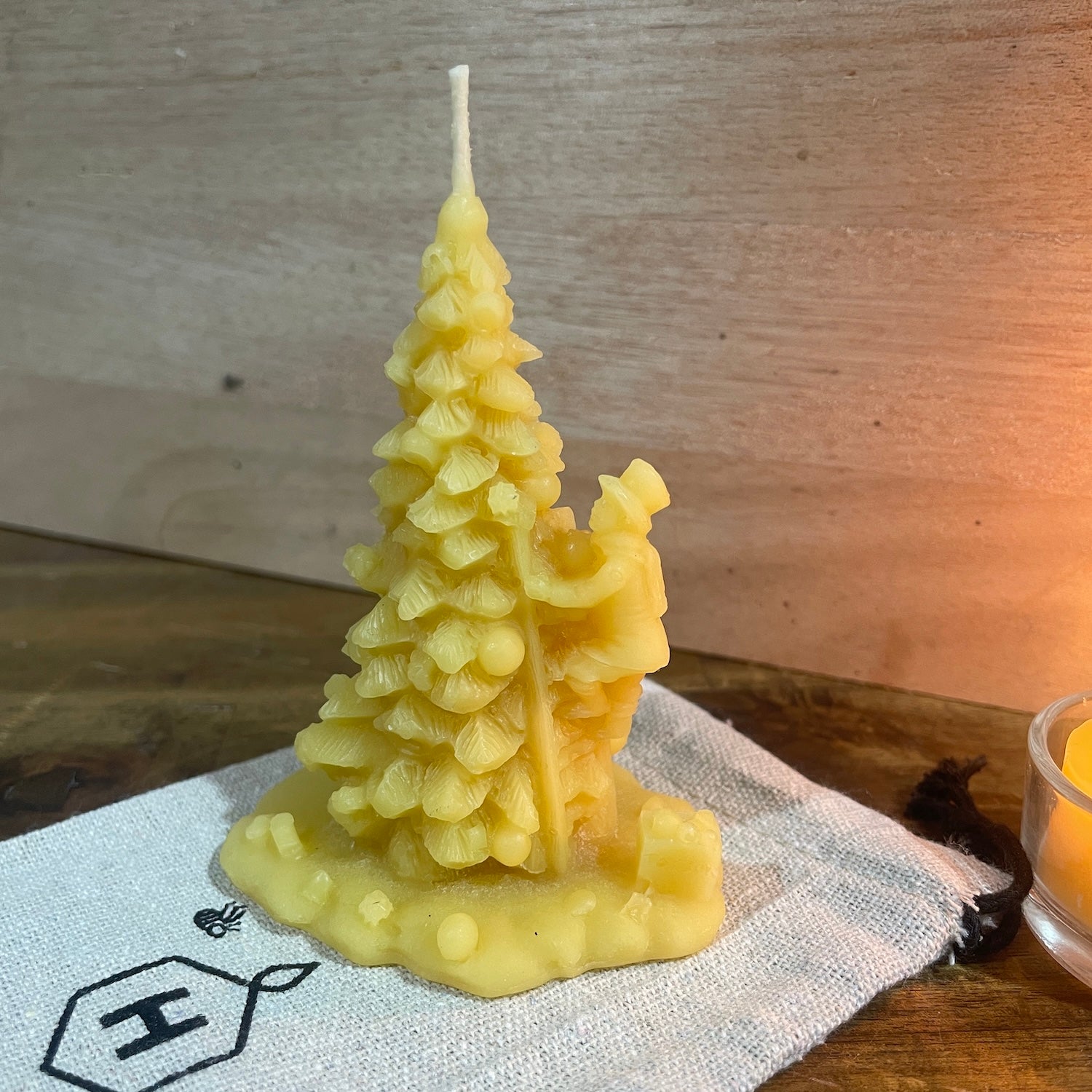 Christmas Tree Beeswax Candle