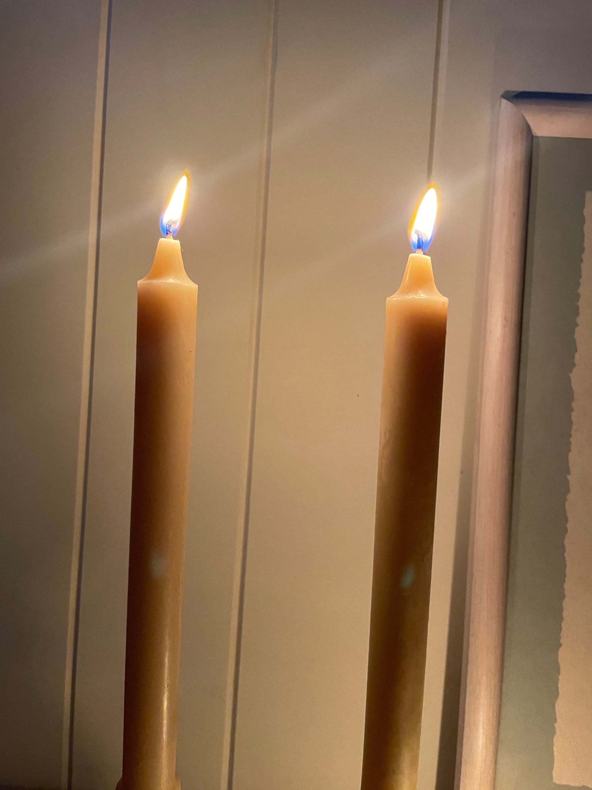 12 hour Beeswax classic candle sticks ( 1 x pair)