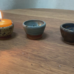 Video of Hand thrown ceramic candle holders from Happy Flame