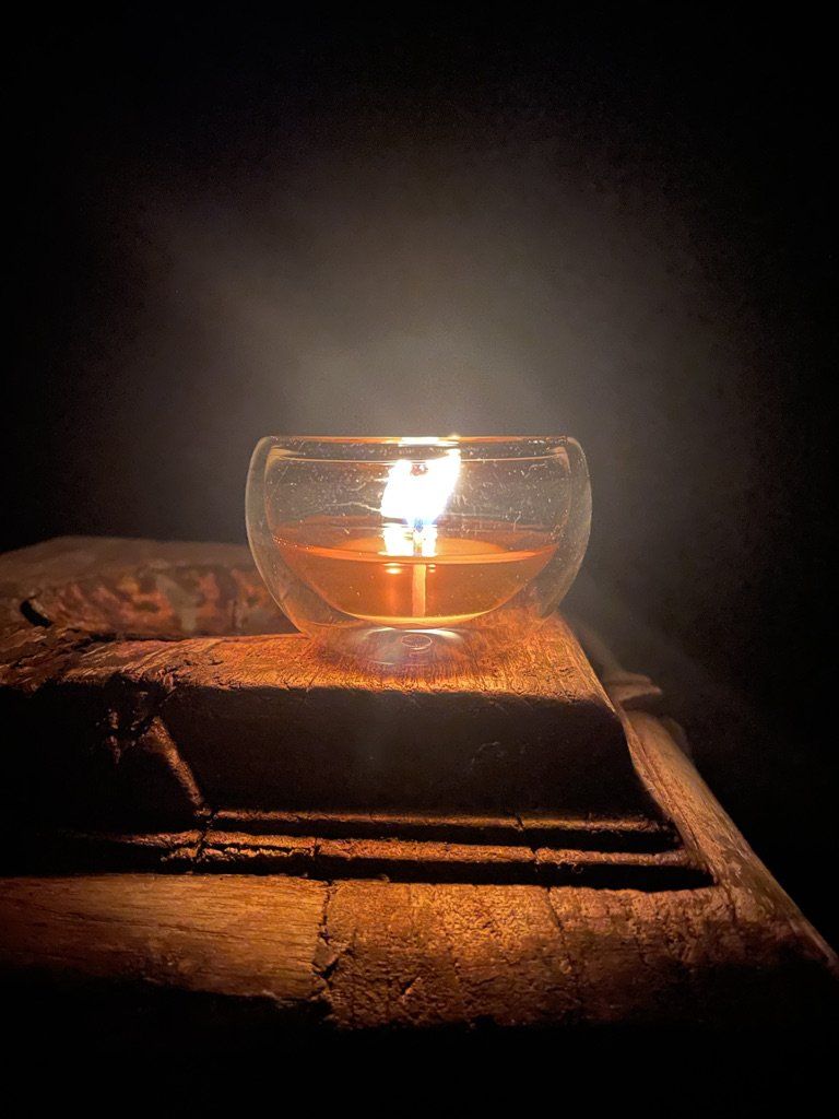 1 x New Happy LIght glass holder Happy Flame