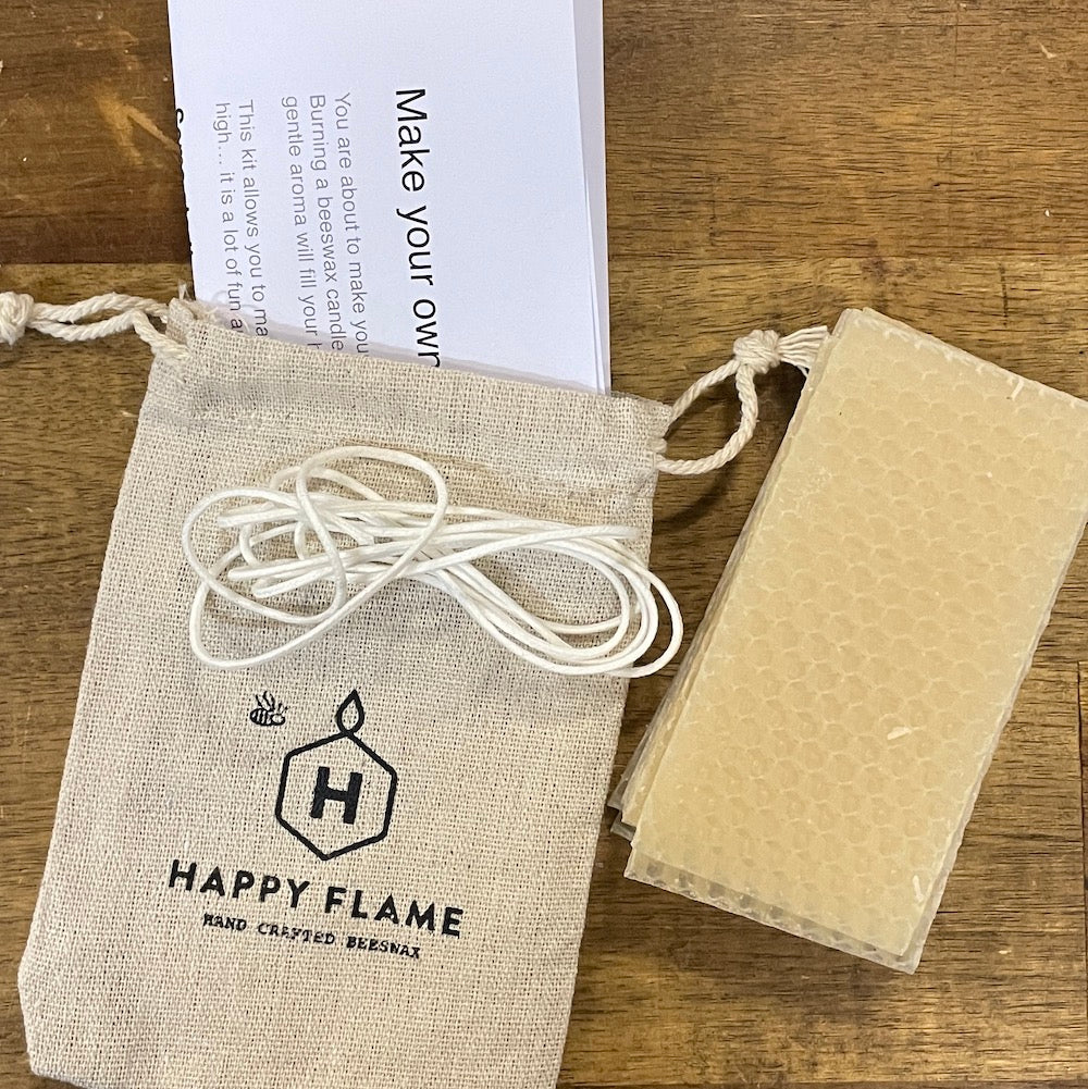 Beeswax Birthday candle making kit beeswax birthday candles Happy Flame