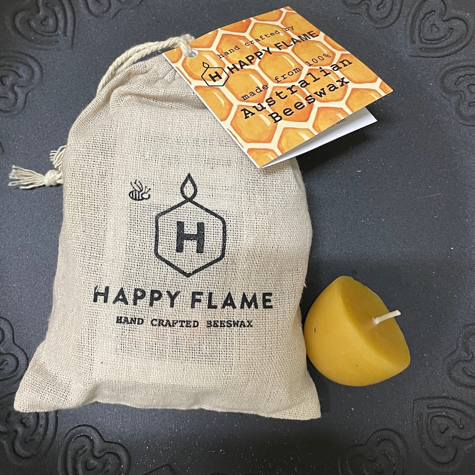 Beeswax Happy Light candles hand made Happy Flame