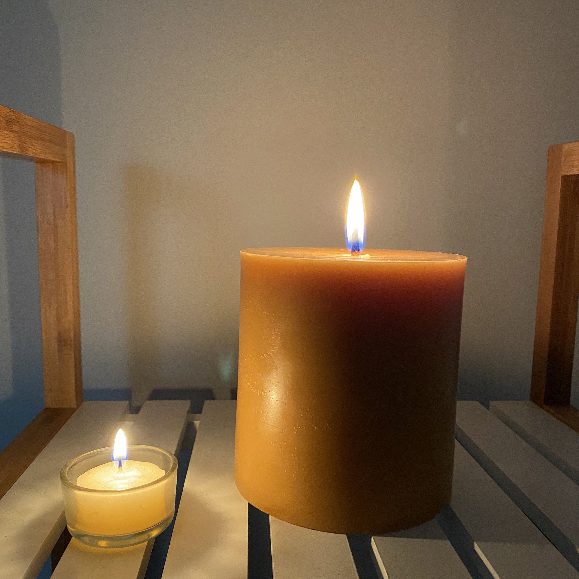 "Reflection" candle- our biggest & longest burning candles Happy Flame 200 hours candle light