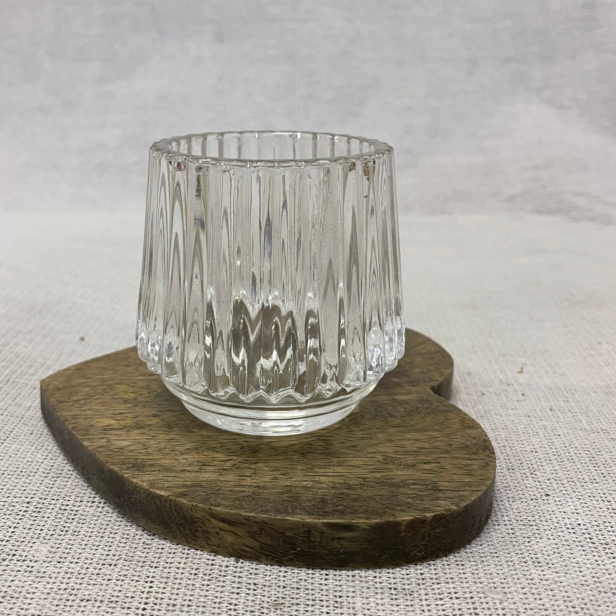 Ripples glass candle holder Happy Flame