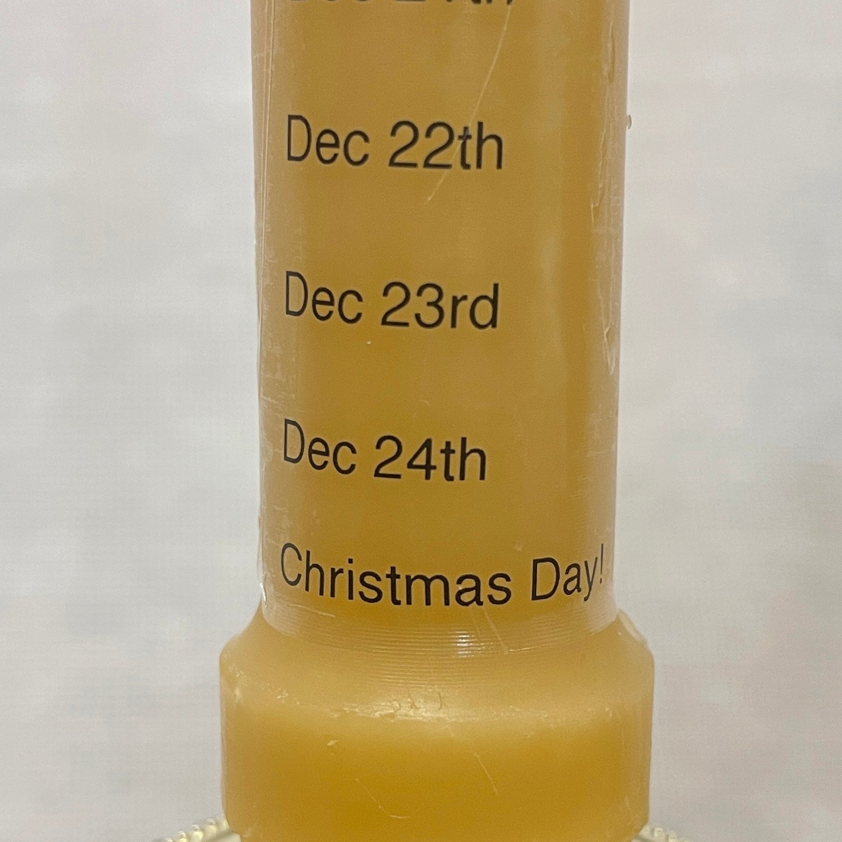 Advent Calendar Beeswax Candle -Count down to Christmas Christmas Happy Flame 