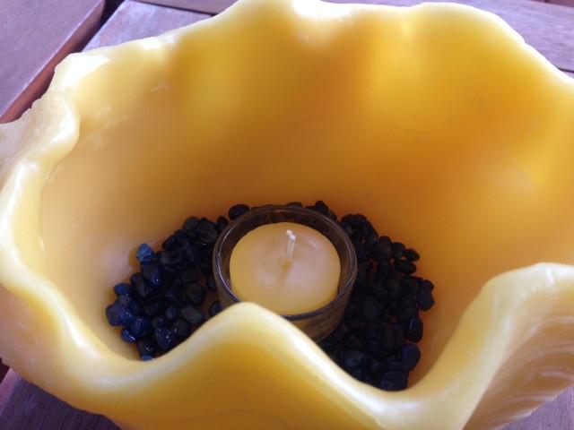 Happy Flame Beeswax Lanterns luminaries Byron Bay sea shell beeswax lantern