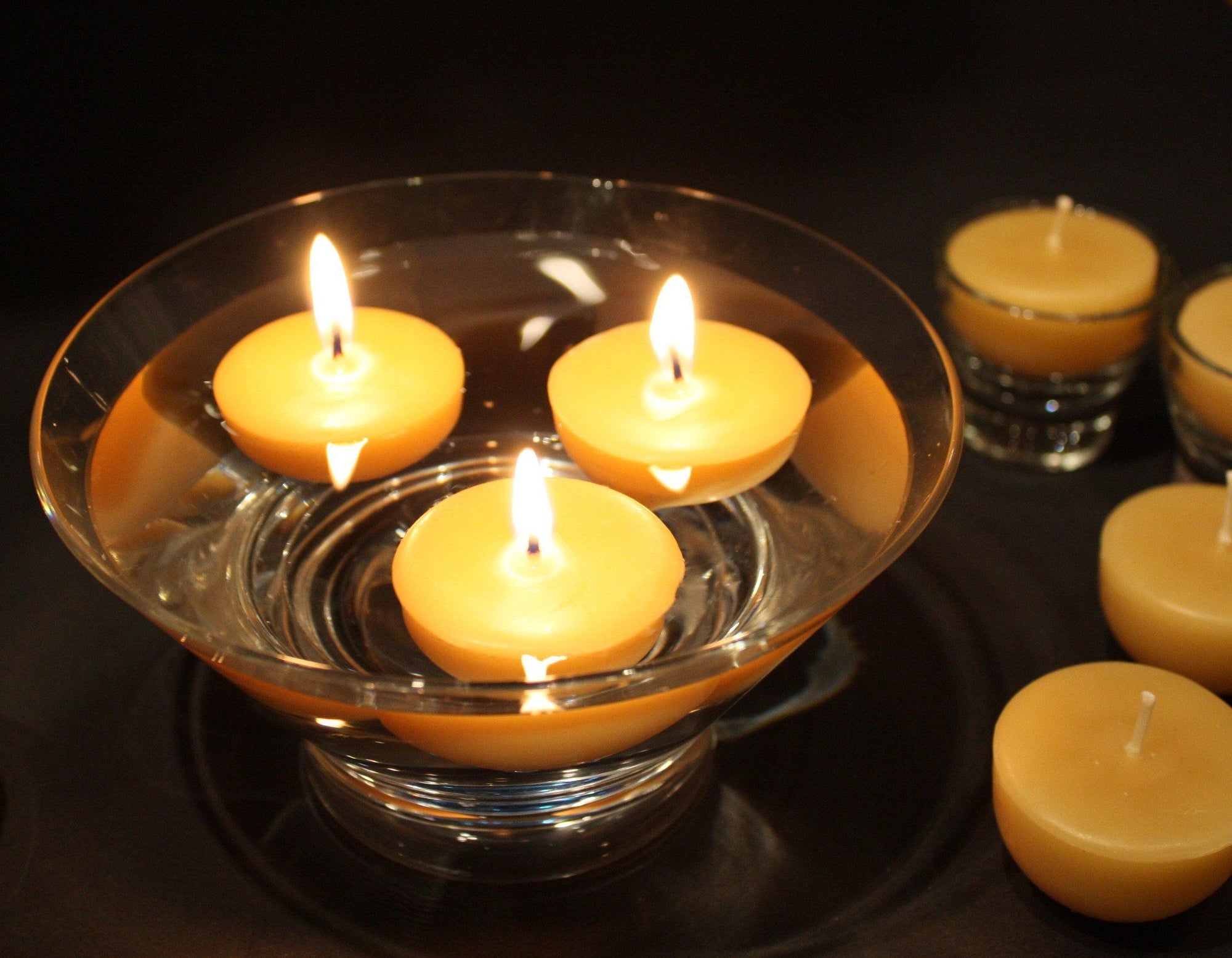 Happy Flame Beeswax Tea lights 9 hour tea light Australian Certified Organic beeswax. Happy Lights