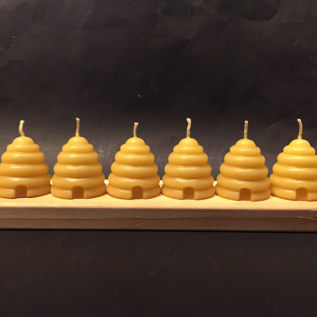 Happy Flame Decorative Beehive skep candle - 3 candles in this pack. hand crafted from Australian Beeswax