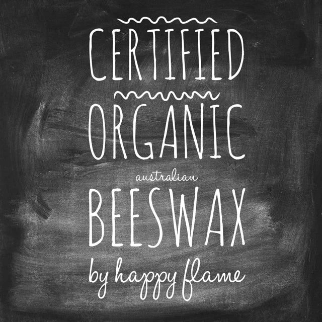 Candles made from Australian Certified Organic beeswax - Happy Flame