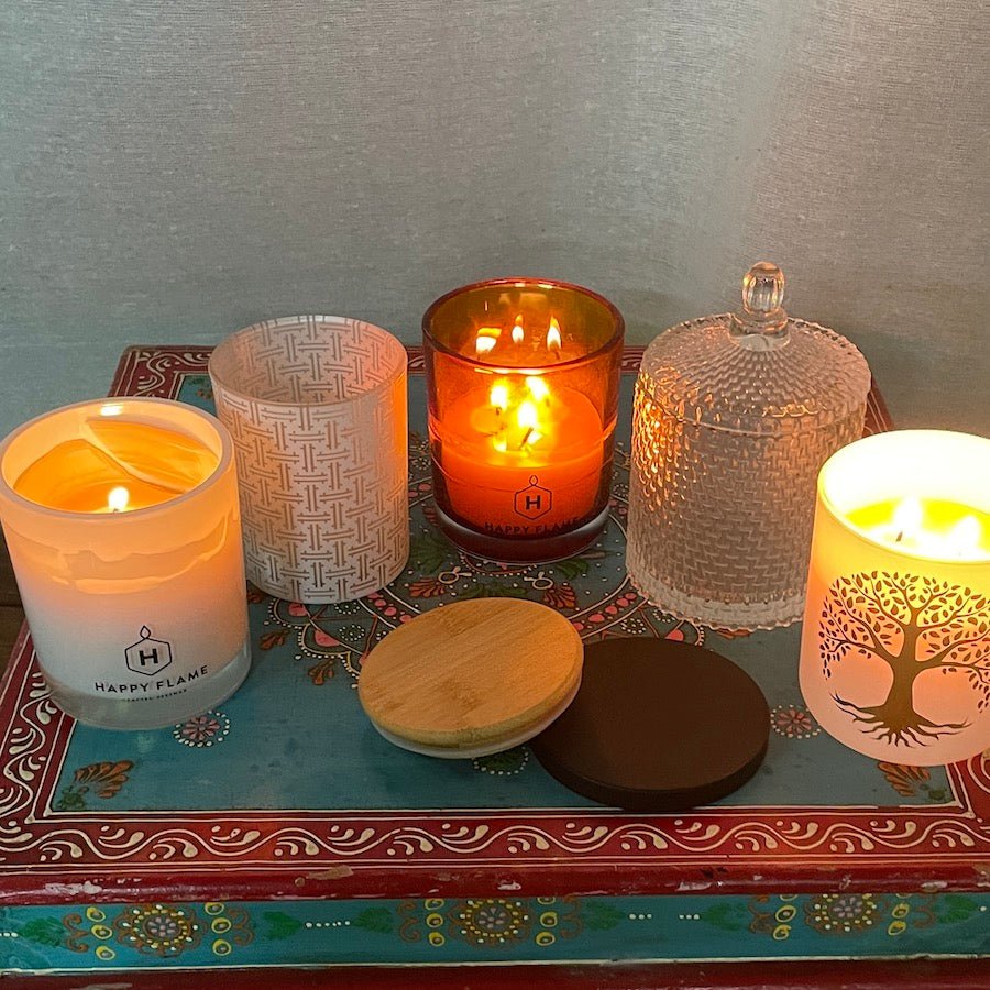 Refillable beeswax candles - Happy Flame