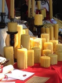 Medieval beeswax candles