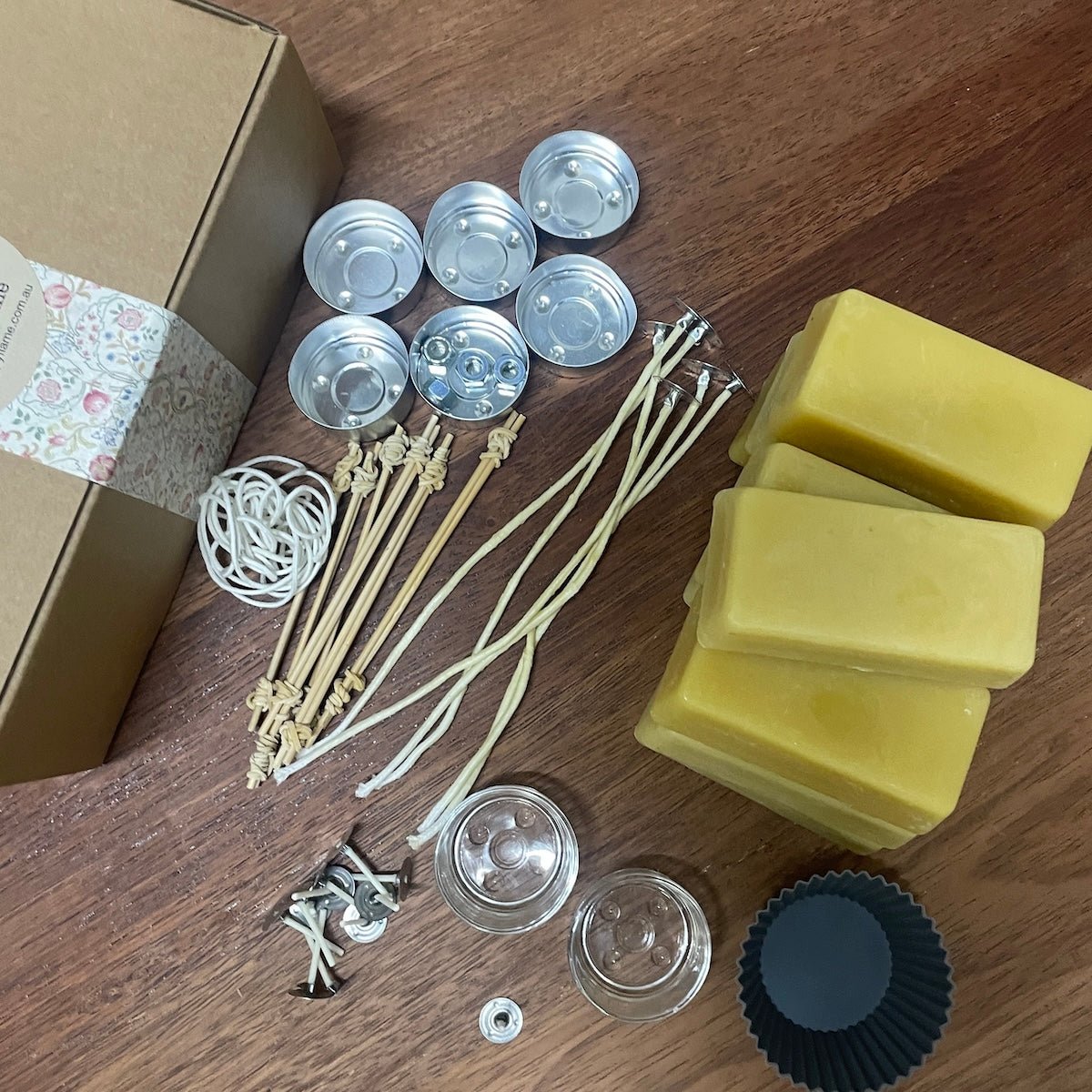 Beeswax candle making kit - Happy Flame