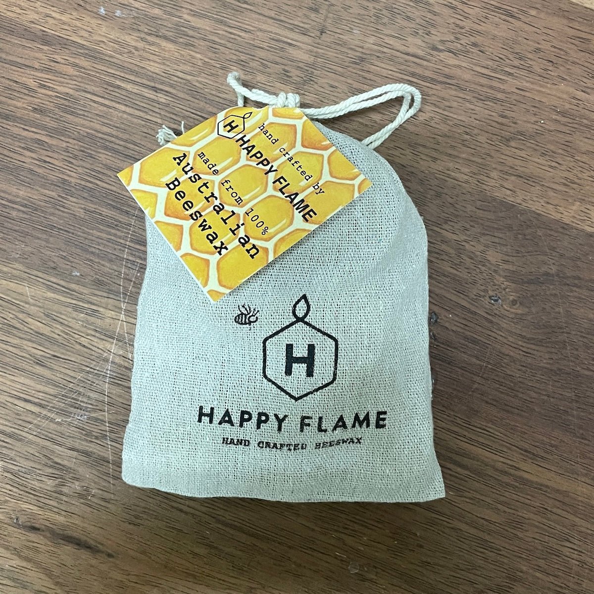 4 - Hour Beeswax Tealight Candle packaging 4 - Happy Flame