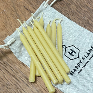 Beeswax birthday, prayer  candles from Happy Flame