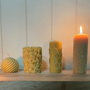 Beeswax designer candle gift pack - Happy Flame
