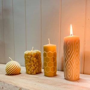 Beeswax designer candle gift pack 2 - Happy Flame