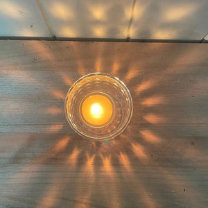 Cut glass / vintage style candle holder 2 - Happy Flame