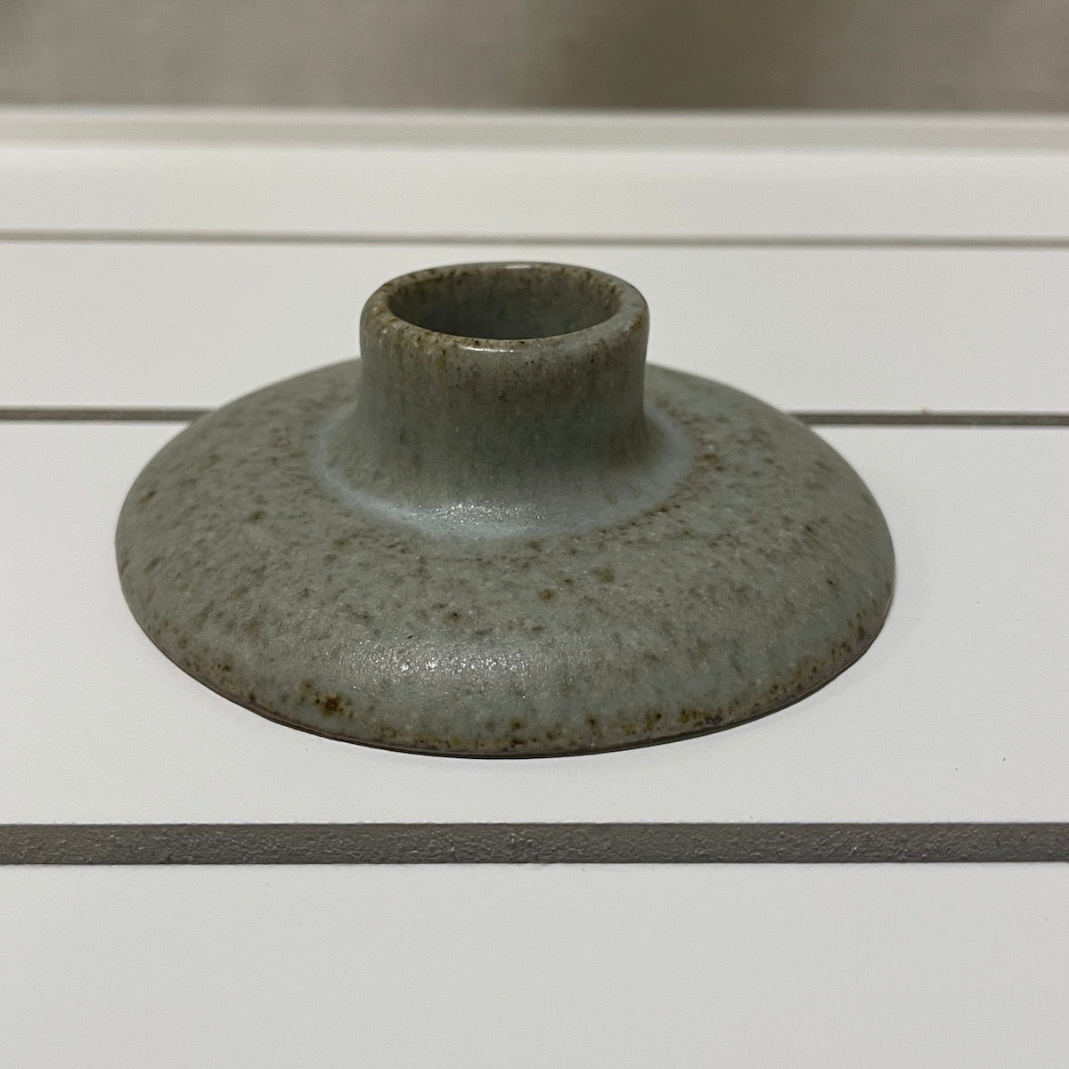 Hand thrown ceramic taper candlestick holder