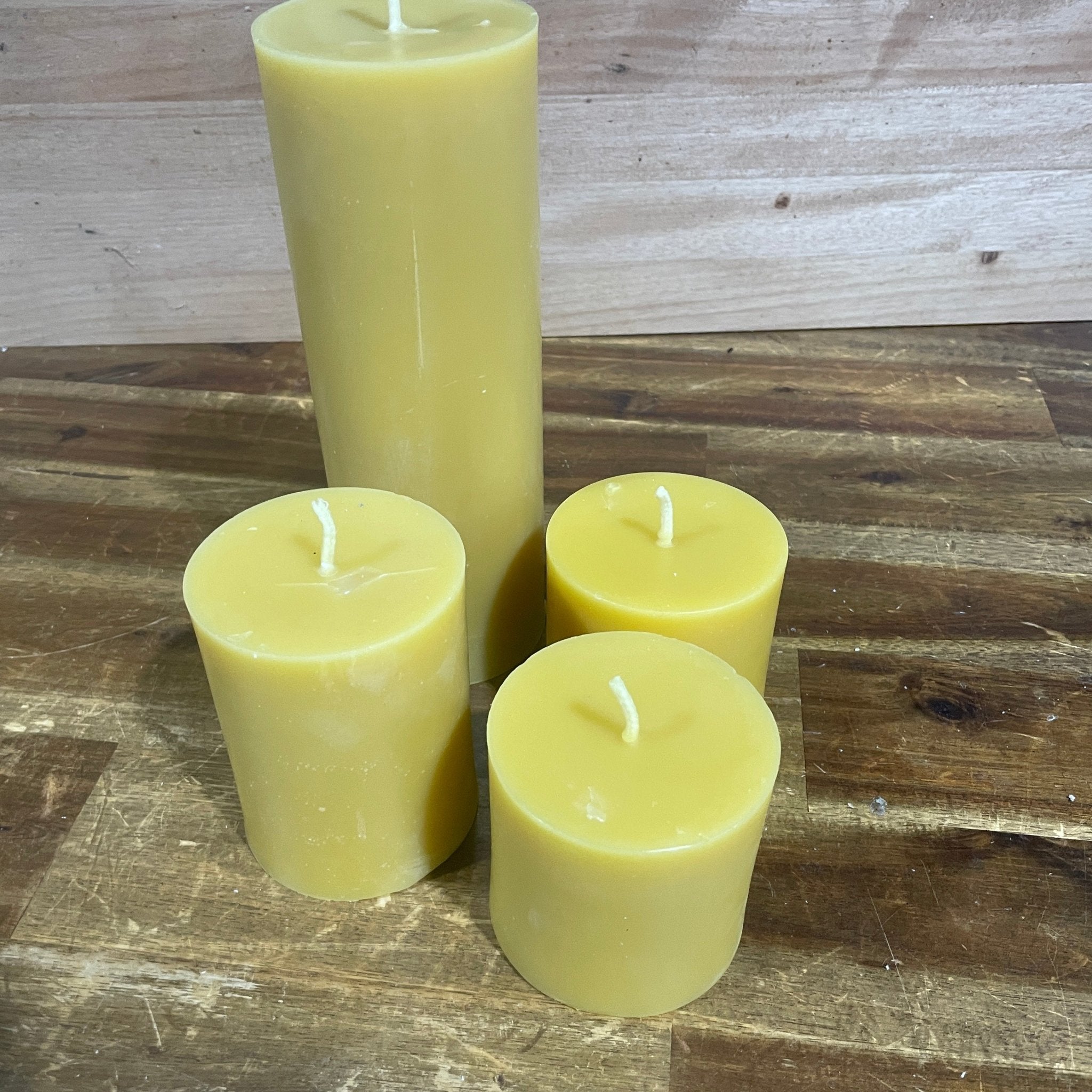Byron Bay Spirit - Beeswax Pillar Candle - imperfect 1 - Happy Flame