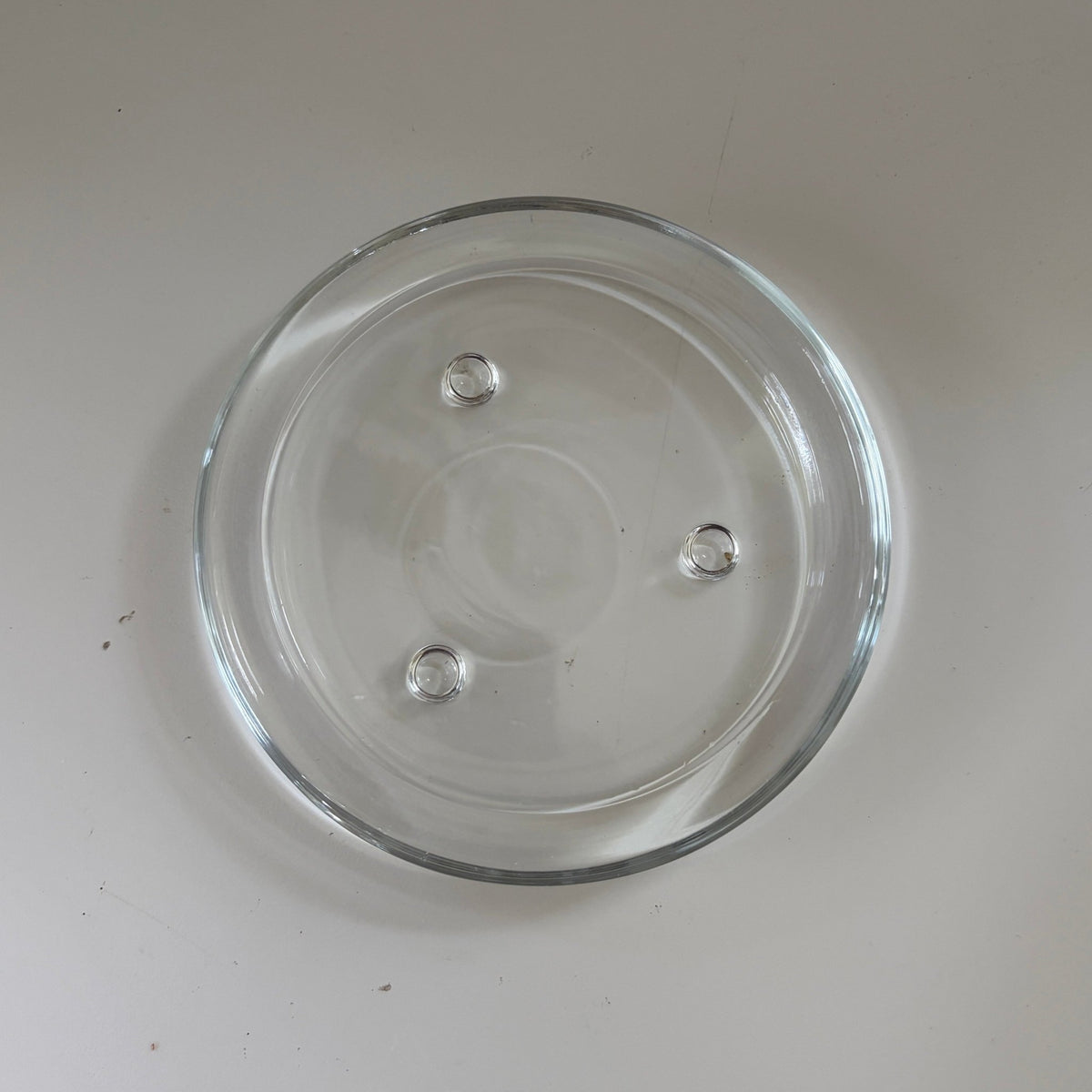 Clear glass plate for candles 14 cm diameter