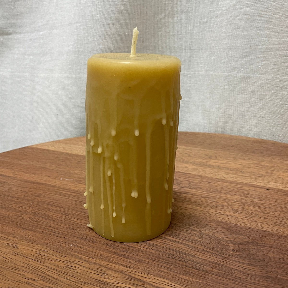Medieval beeswax pre - dripped X large 14 cm candles - Happy Flame