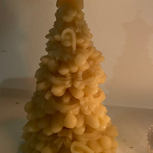 Christmas Tree Beeswax Candle 5 - Happy Flame