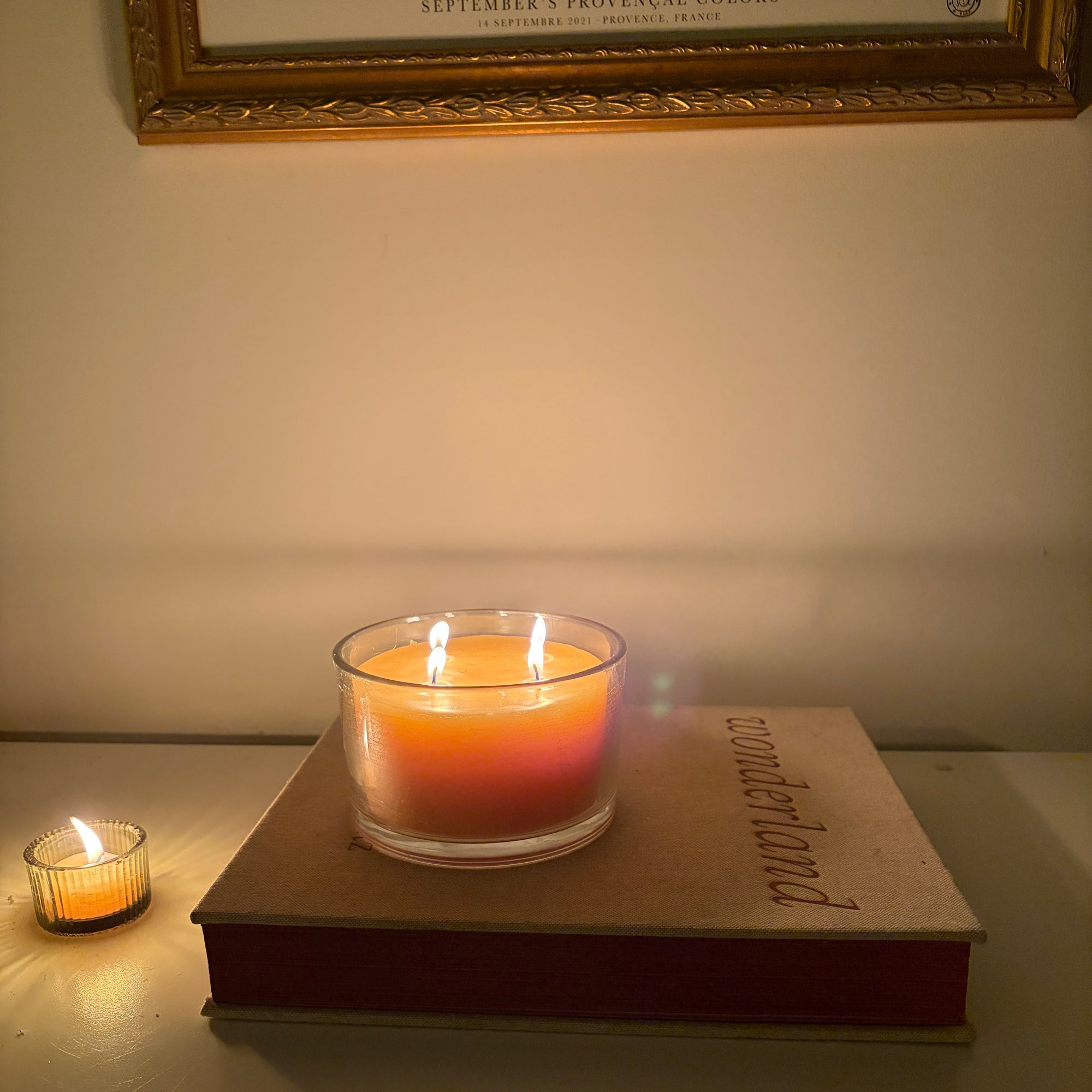 Beeswax four wick coffee table candle