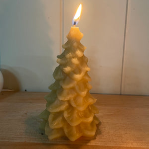 Christmas Tree Beeswax Candle 6 - Happy Flame