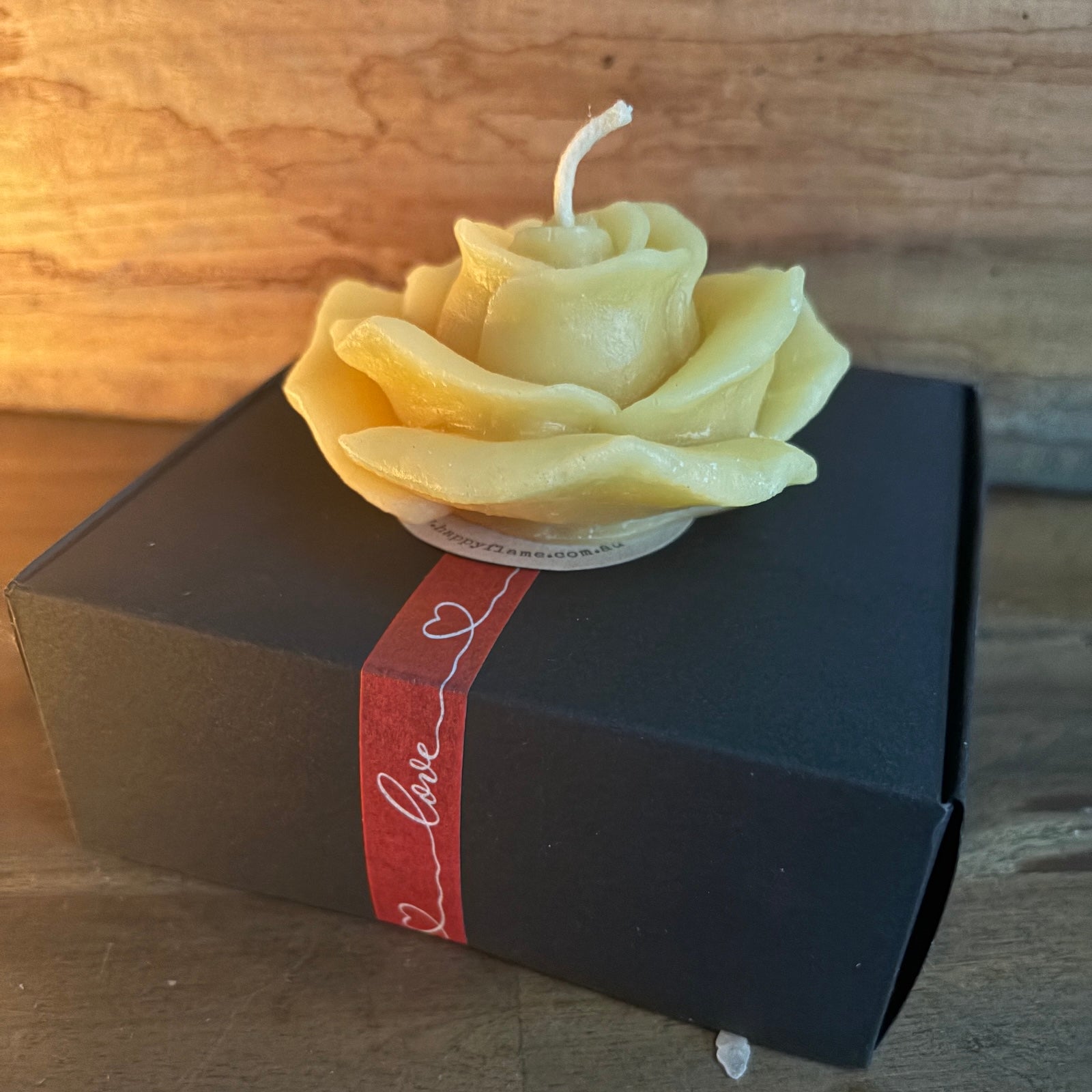 Beeswax Rose Candle