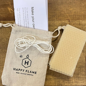 Beeswax Birthday candle making kit beeswax birthday candles Happy Flame 