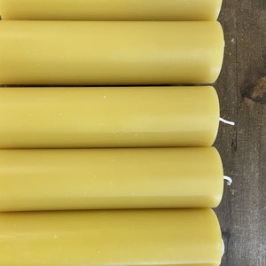 Byron Bay Light - Beeswax Pillar Candle 7 - Happy Flame