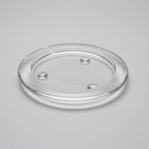Round Glass Candle Plate 2 - Happy Flame