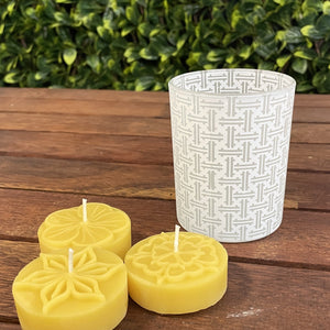 Summer Lights- 100% Australian Beeswax Candles Happy Flame 