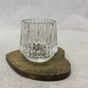 Ripples glass candle holder Happy Flame 