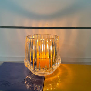 Ripples glass candle holder Happy Flame 