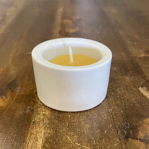 Glass Tea Light (4 hour tea light) holders Beeswax Tea lights Happy Flame Ceramic tea light holder $3.50 