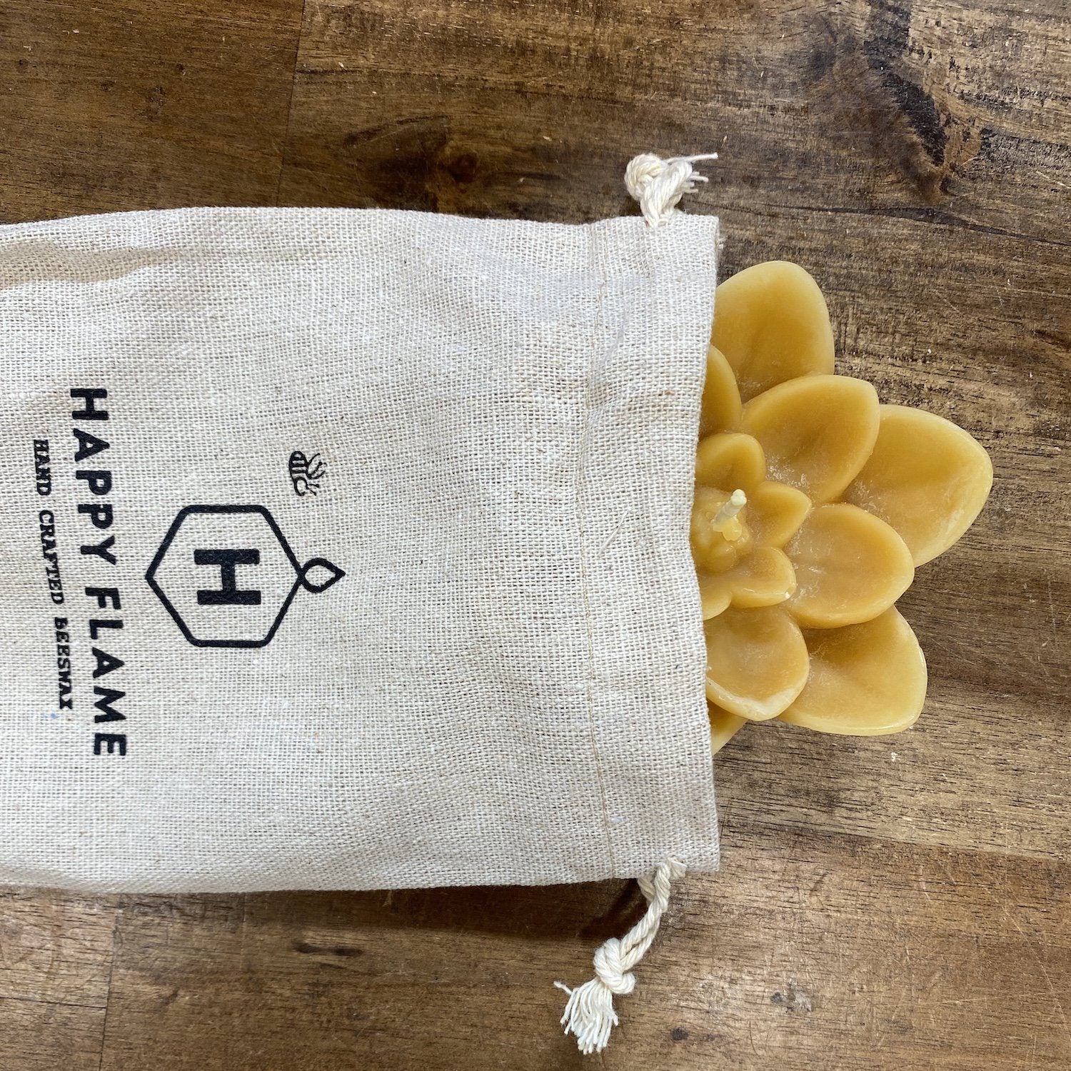 Floating Lotus Beeswax Flower Candle packaging - Happy Flame