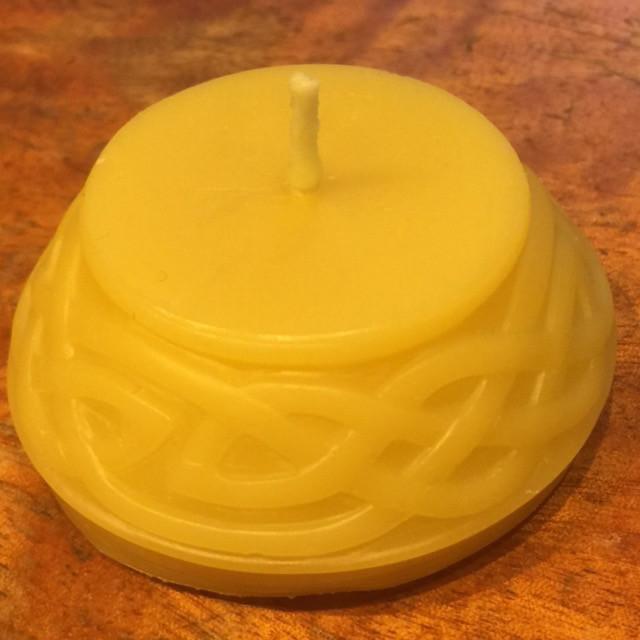 Happy Flame 1 x Celtic knot candle $8.25 Celtic knot beeswax candle