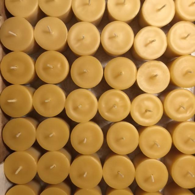 Happy Flame Beeswax Votives 20 x Votives beeswax candles +1 x glass holder : $92.00 12 hour votive made from certified organic beeswax