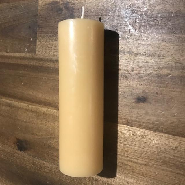 Happy Flame Christmas Longer burning Christ Candle - natural $30.00 Advent Beeswax Candles
