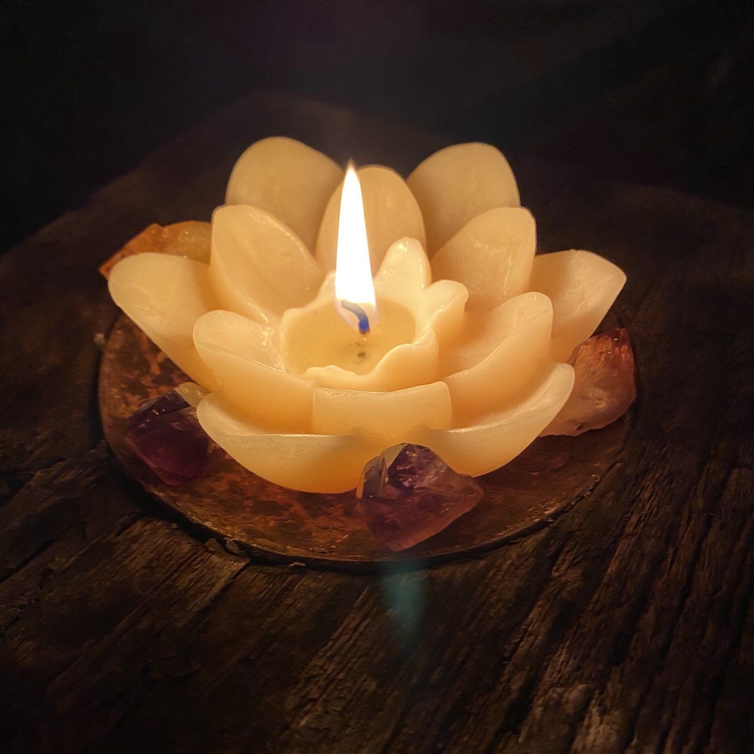 Floating Lotus Beeswax Flower Candle