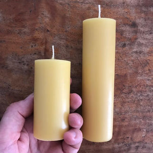 Happy Flame Long burning Solid candle "Byron Light" candle-made from Australian Certified Organic beeswax