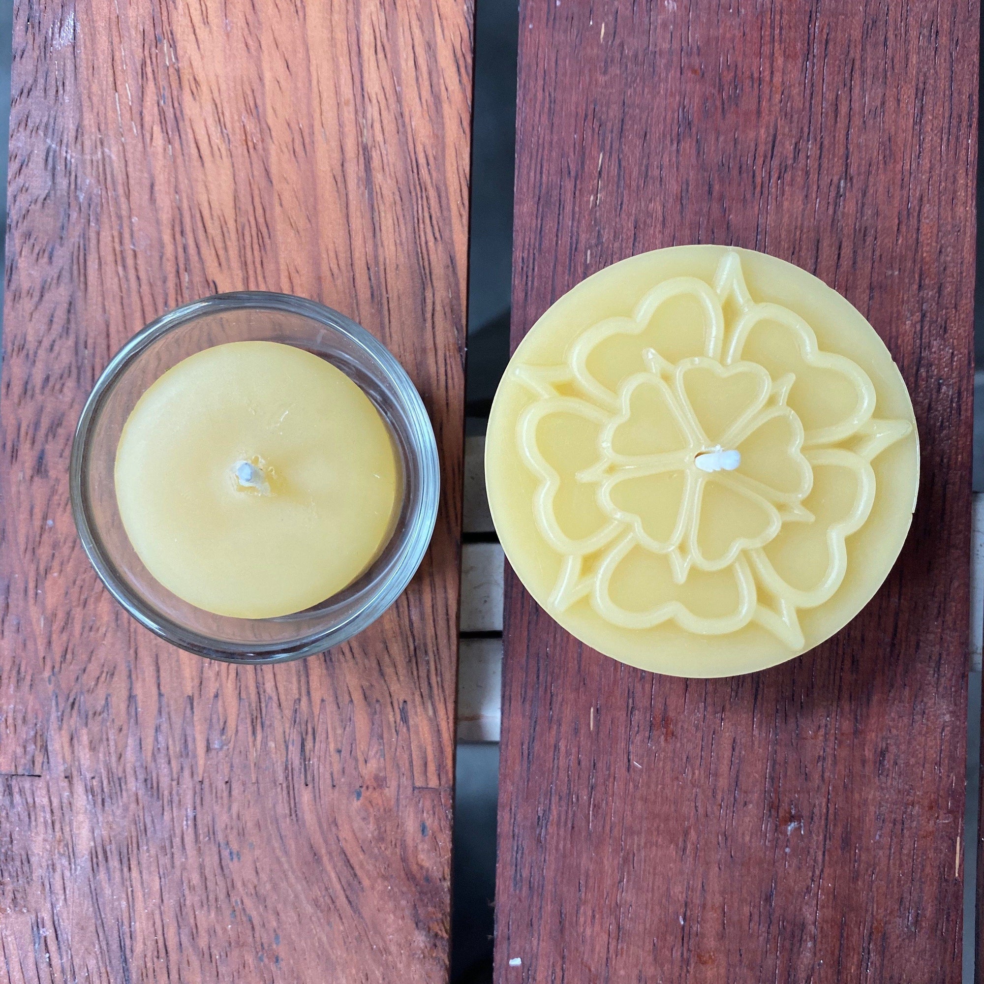 Happy Flame Set of 3 x Embossed Meditation candles