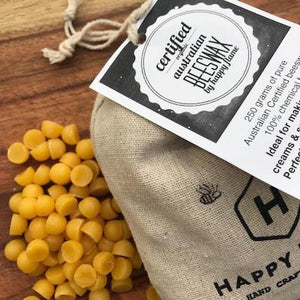 Beeswax beads, pellets & pearls certified organic - Happy Flame